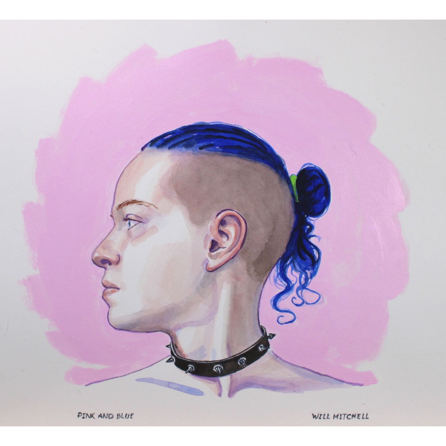 white-Pink and Blue